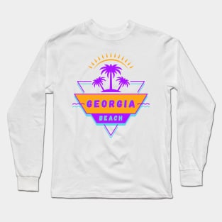 Georgia Beach Vibes 80's Long Sleeve T-Shirt